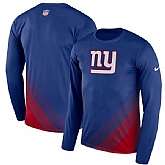 New York Giants Nike Royal Sideline Legend Prism Performance Long Sleeve T-Shirt